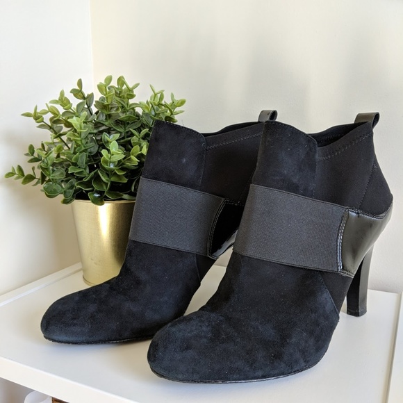 [Ellen Tracy] High Heeled Black Boots Sz 10M - Picture 1 of 7